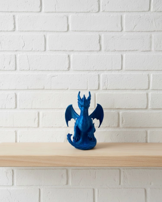 12 Cm Mavi Ejderha Figürü Koleksiyonluk Dekoratif Biblo
