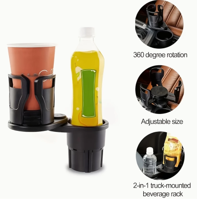 2’si 1 Arada Ayarlanabilir Araç Bardak Tutucu, Genişleyebilir Üst Kısım 3”-6.2”, Şişe Adaptörü, Araba Organizatörü, Dayanıklı Taban, Ramblers Hydroflask Uyumlu, Modern Araç Düzenleyic