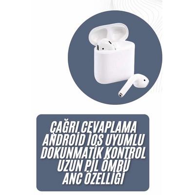 2025 Model Çağrı Cevaplayabilen Bluetooth Kulaklık Beyaz Dokunmatik Kontrol