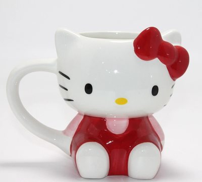 3d Hello Kitty Tasarımı Porselen Kupa Bardak