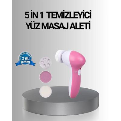 5 Başlıklı Yüz Masaj Aleti – Cilt Temizleme, Peeling, Siyah Nokta Ve Gözenek Bakımı