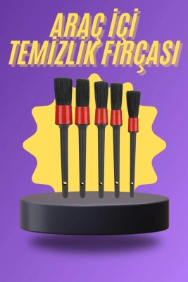 5 Parça Araç İçi Temizlik Fırçası Araç İçi-dışı Temizleme Fırça Seti