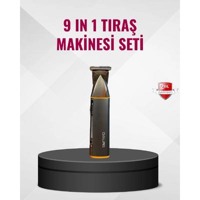 9’u 1 Arada Çoklu Bakım Tıraş Seti Profesyonel Saç Sakal Kesme