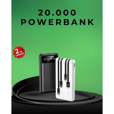 Kamp Ve Seyahat İçin 20.000mah Led Işıklı Hızlı Şarj Powerbank