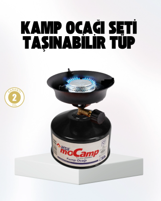 Outdoor Kamp Ocağı Gazlı Taşınabilir Pişirme Seti Üç Ayaklı Denge Atlı