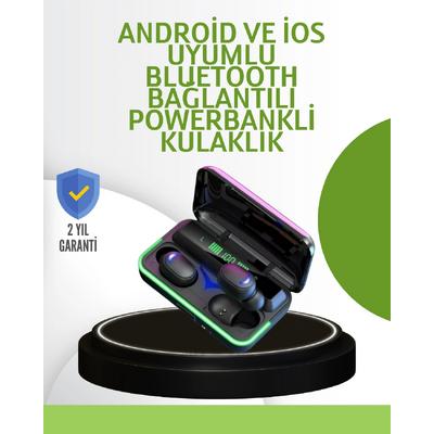 Oyun Modlu E10 Bluetooth Kulaklık Powerbank Ve Led Ekranlı
