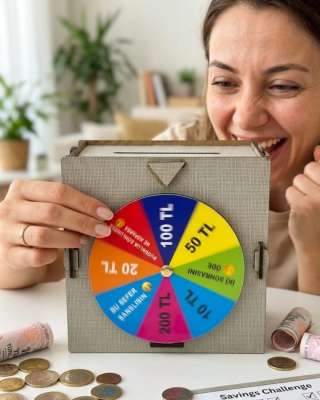 Şans Çarklı Tasarruf Kumbarası Para Biriktirme Oyunu