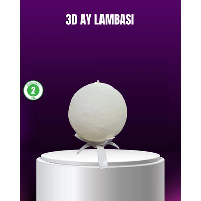 Şarjlı 3d Baskılı 16 Renk Ay Lambası  Stand