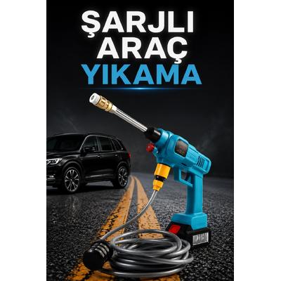 Şarjlı Ve Yüksek Basınçlı Oto Yıkama Makinesi Ve Sulama Tabancası Bahçe Yıkama Makinesi