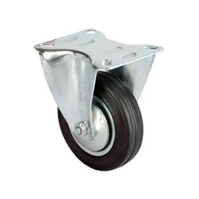 Servis Tekeri - Tablalı Siyah Sabit - Çap 80 Mm