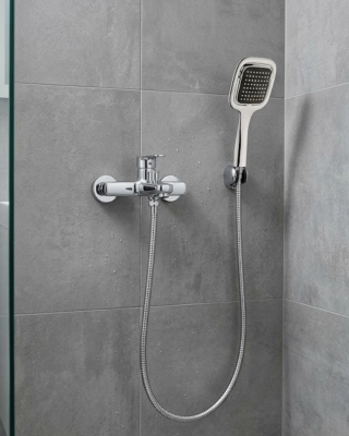 Siyah Duş Seti El Duşu Başlığı Spiral Hortum Dayanıklı Banyo Duş Aksesuarı