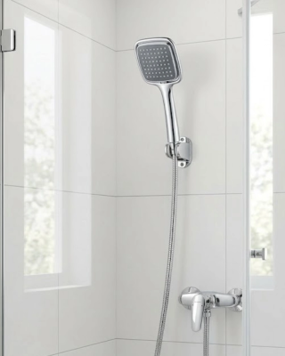 Siyah El Duşu Seti Spiral Duş Hortumu Ve Duvar Askılı Çok Fonksiyonlu Duş Başlığı