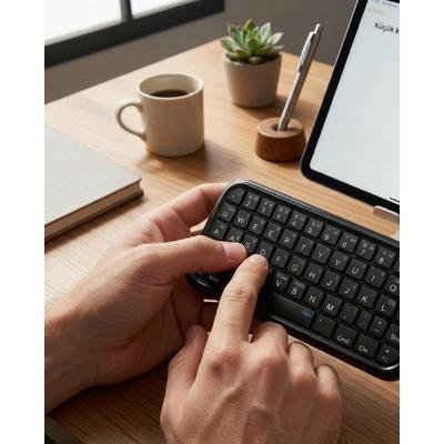 Taşınabilir Mini Bluetooth Klavye Şarjlı Kablosuz Klavye
