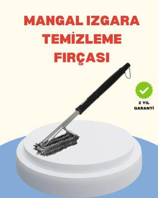 Uzun Saplı Izgara Temizleme Fırçası Çelik Telli