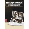 12 Parça Manikür Pedikür Seti Özel Deri Çanta El Ayak Bakımı Akne Ve Sivilce Temizleme