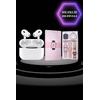3 Kordonlu Pembe Amoled Ekran Akıllı Saat Ve Yeni Nesil Pro Kablosuz Bluetooth Kulaklık Anc/enc