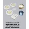 3 Lü Pilli Kablosuz Led Spot Lamba Seti Kumandalı Kolay Montaj Aydınlatma