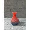 3d Dalga Desenli Kalp Formlu Dekoratif Vazo Pembe 15 Cm