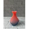 3d Dalga Desenli Kalp Formlu Dekoratif Vazo Pembe 15 Cm
