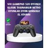 500 Dahili Oyunlu Taşınabilir Retro El Konsolu-2.4 İnç Renkli Ekranlı