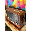 Ahşap Görünümlü Retro Bluetooth Radyo Usb,aux Ve Sd Kart Girişli