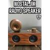 Bluetooth Hoparlör Ahşap Klasik Retro Gramofon Bluetooth Müzik Kutusu
