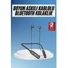 Boyun Bantlı Kablolu Yüksek Ses Kaliteli Bluetooth Kulaklık Uzun Pil Ömrü