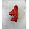 Dekoratif Asılabilir Aslan Başı 3d Duvar Heykeli Gold Red 20x21 Cm