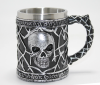 Gotik Kurukafa 3d Kabartmalı Paslanmaz Çelik Kupa Bardak