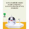 Güneş Paneliyle Şarj Olan Katlanabilir Led Çadır Lambası – 5 Kademeli Aydınlatma