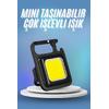 Işıldak Usb Şarjlı Cep El Feneri Taşınabilir Mini Led Işık Çok Fonksiyonlu