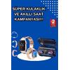 Kadınlar İçin 3 Kordonlu Akıllı Saat Ve Dijital Göstergeli Powerbankli Bluetooth Kulaklık Dokunmatik Kontrol