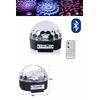Küre Disko Topu Müzik Çalar Renkli Lazer Işıklı Bluetooth Disko Parti Işığı Kumandalı