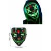 Led Işıklı Neon Maske Cadılar Bayramı Maskesi Korkunç Korku Maskesi