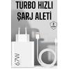 Şarj Aleti 67w Hızlı Şarj Turbo Type-c Uyumlu Şarj Adaptörü Kablosu