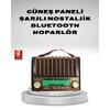 Taşınabilir Hoparlör Güneş Panelli Bluetooth Usb Sd Fm Am Sw Radyo