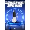 Taşınabilir Şarjlı Led Ampul Askılı Lamba Kamp Bahçe Lambası