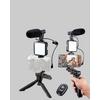 Telefon Video Çekim Kiti Led Aydınlatma Mikrofon Tripodlu Tam Set