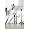 Tripod Kablosuz Bluetooth Bağlantılı Selfie Çubuğu 360 Derece Dönebilen