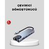 Type-c Çoklu Dönüştürücü – Alüminyum Gövde, Hızlı Veri Aktarımı Ve Şarj Desteği