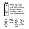 Type-c Şarjlı 800mwh 1.5v Şarj Edilebilir 2’li Aaa İnce Pil - Lityum Iyon Batarya