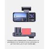 Üç Kameralı Dash Cam 170° Geniş Açılı Full Hd Gece Görüşlü